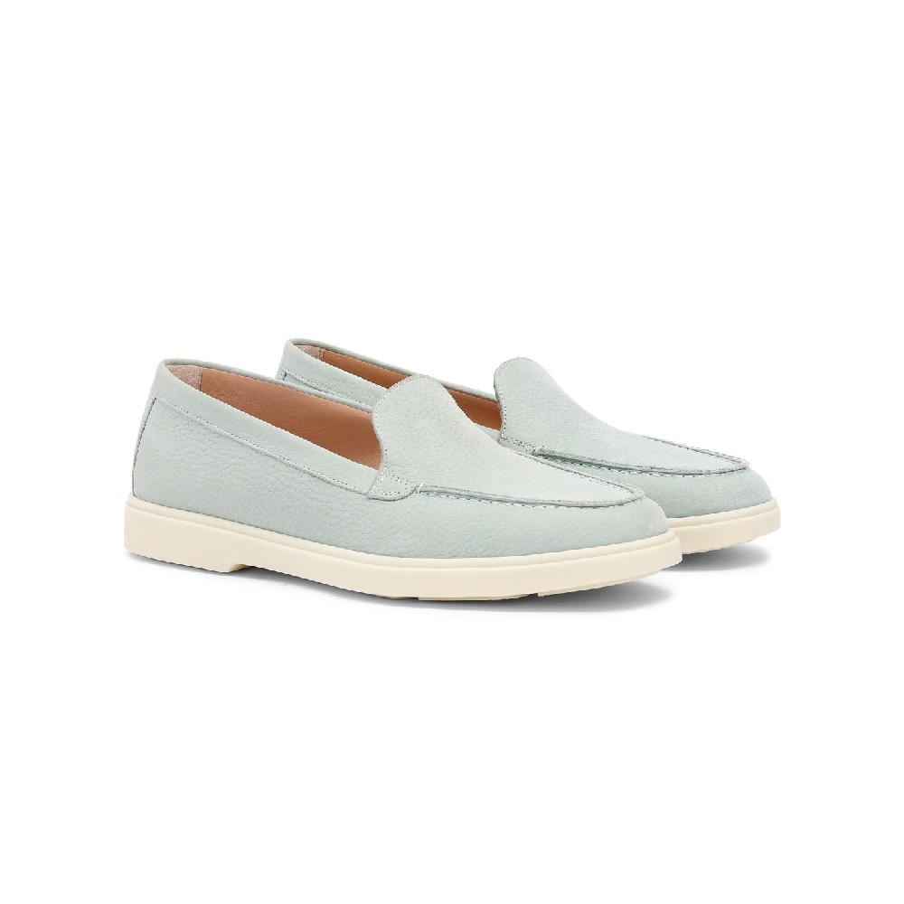 Santoni Mocassino da donna in nabuk azzurro Negozi Online