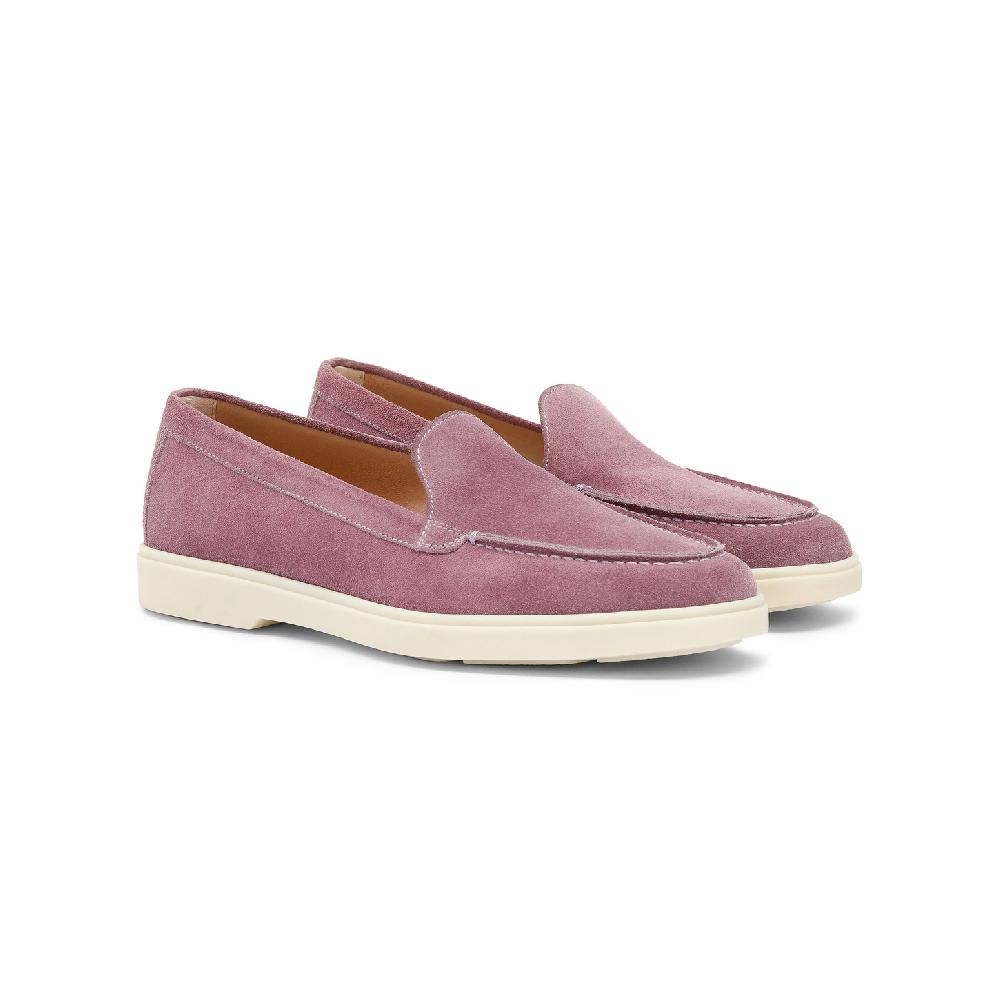 Santoni Mocassino da donna in suede viola I Più Venduti