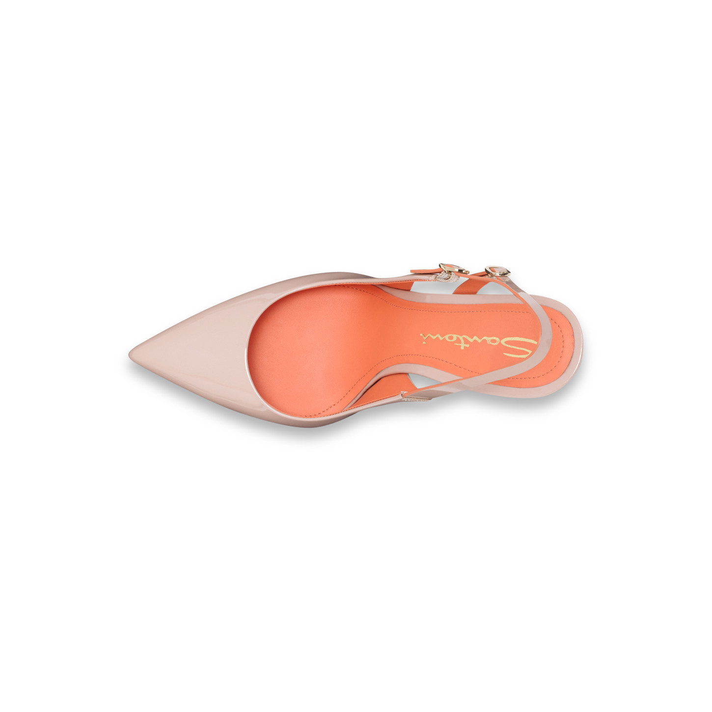 Santoni Slingback tacco alto da donna in vernice rosa Fino Al -60%