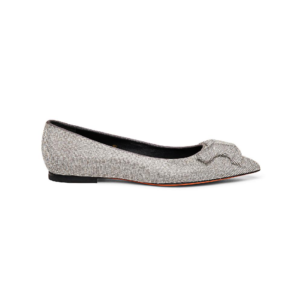Santoni Ballerina da donna in strass argento Affare Del Giorno