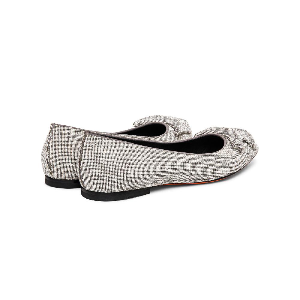 Santoni Ballerina da donna in strass argento Affare Del Giorno