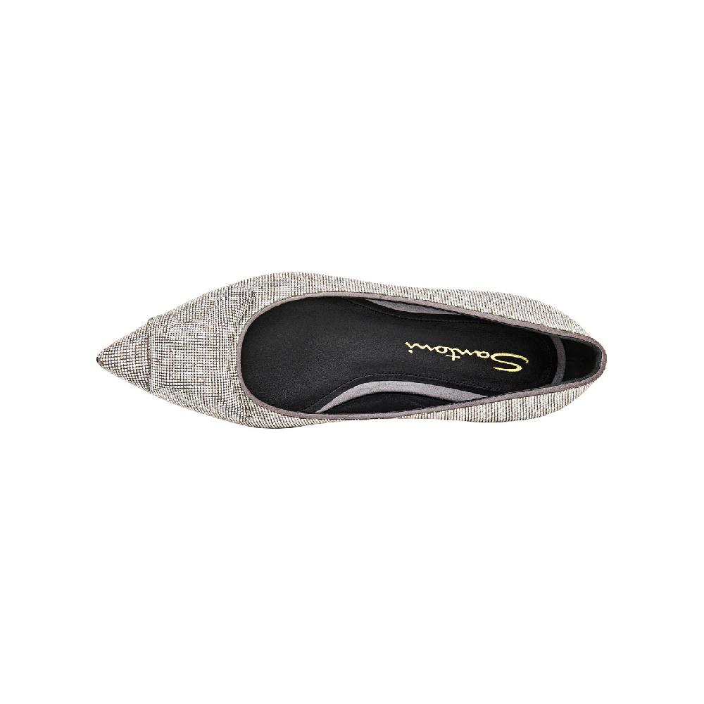 Santoni Ballerina da donna in strass argento Affare Del Giorno