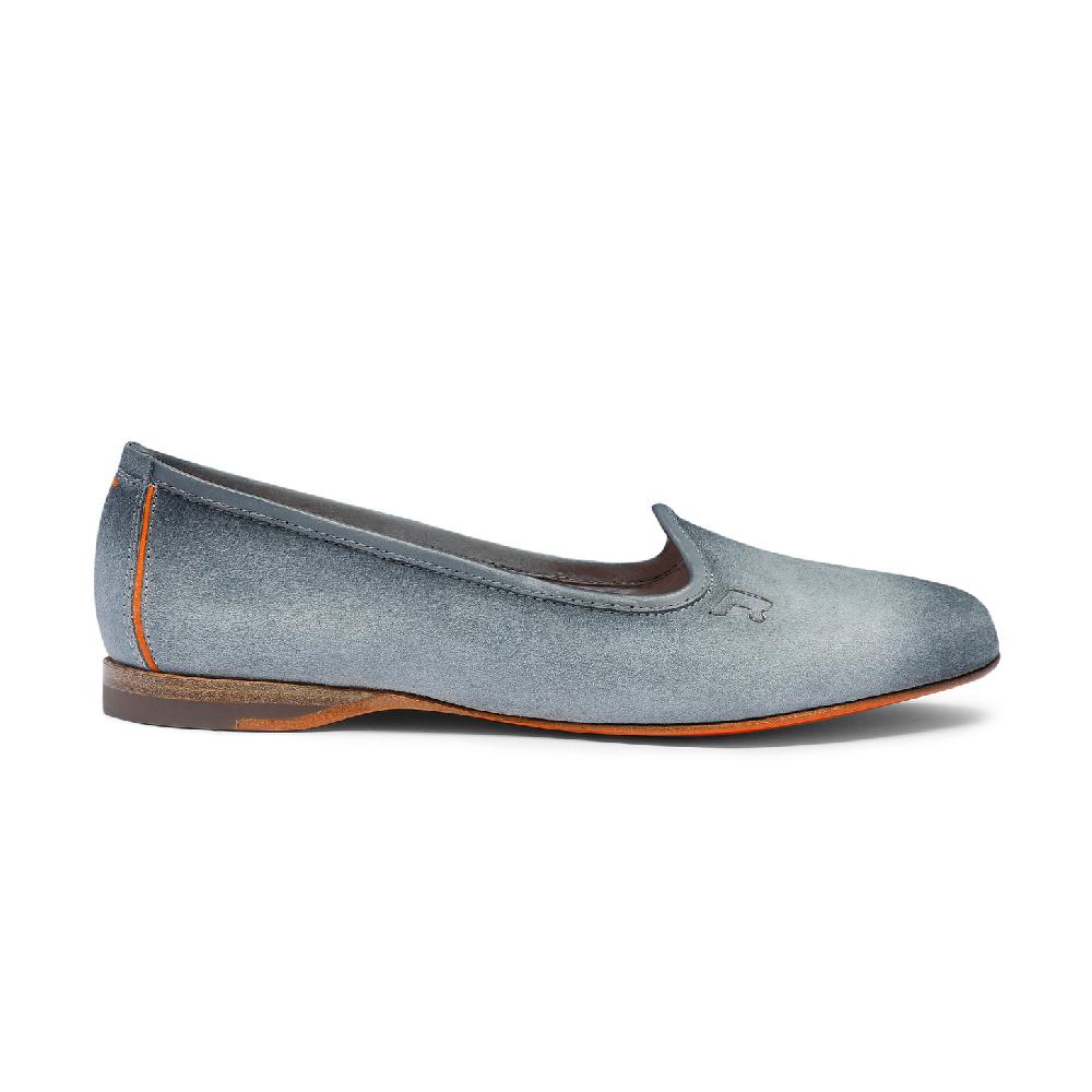 Santoni Mocassino da donna in suede azzurro Convenienza