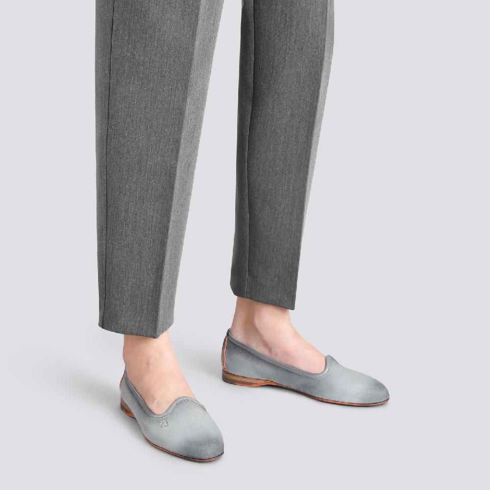 Santoni Mocassino da donna in suede azzurro Convenienza