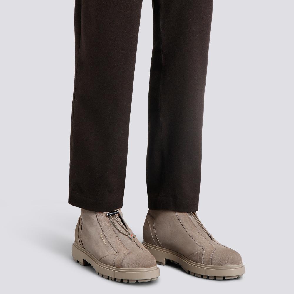 Santoni Scarponcino da montagna da uomo in suede marrone Qualità Garantita
