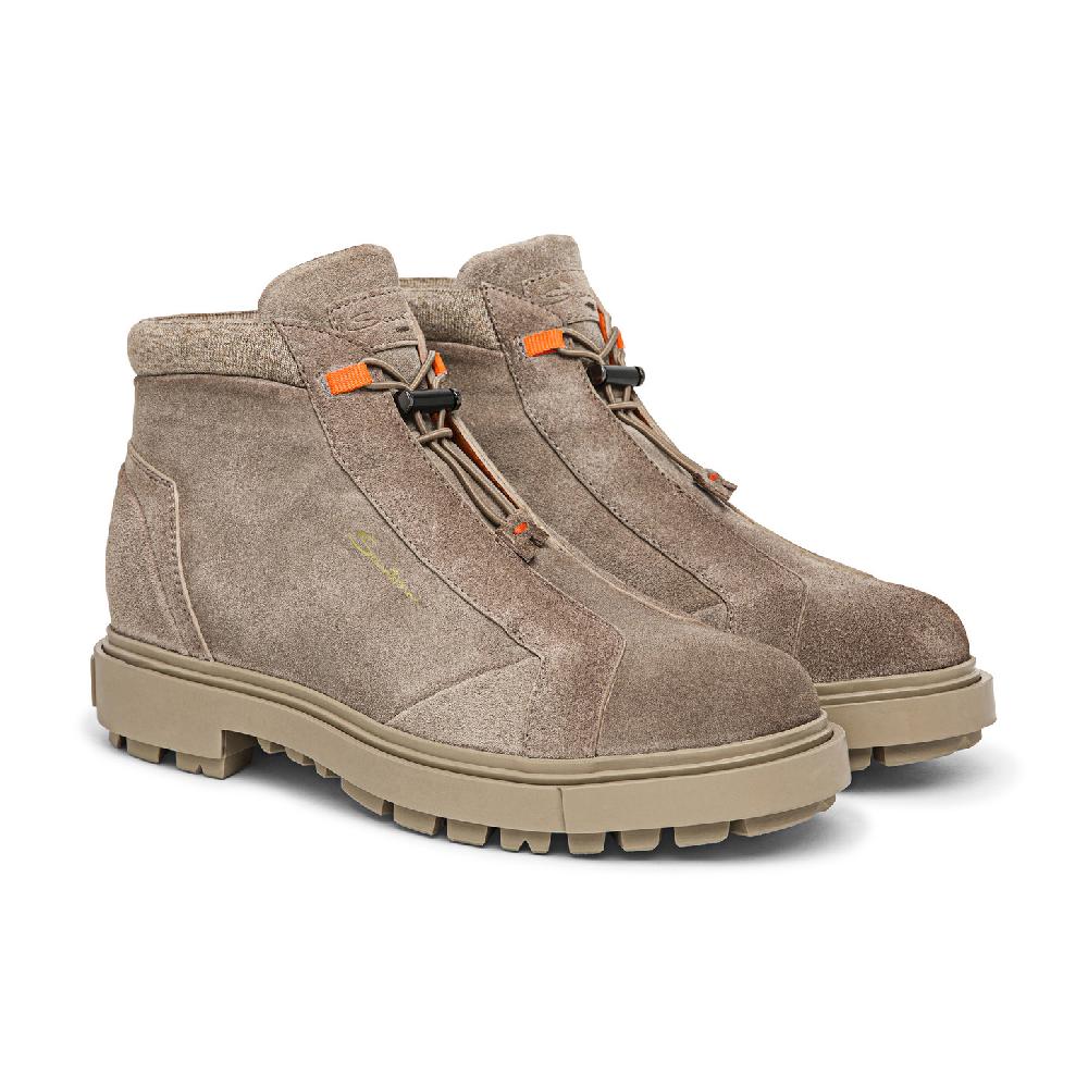 Santoni Scarponcino da montagna da uomo in suede marrone Qualità Garantita