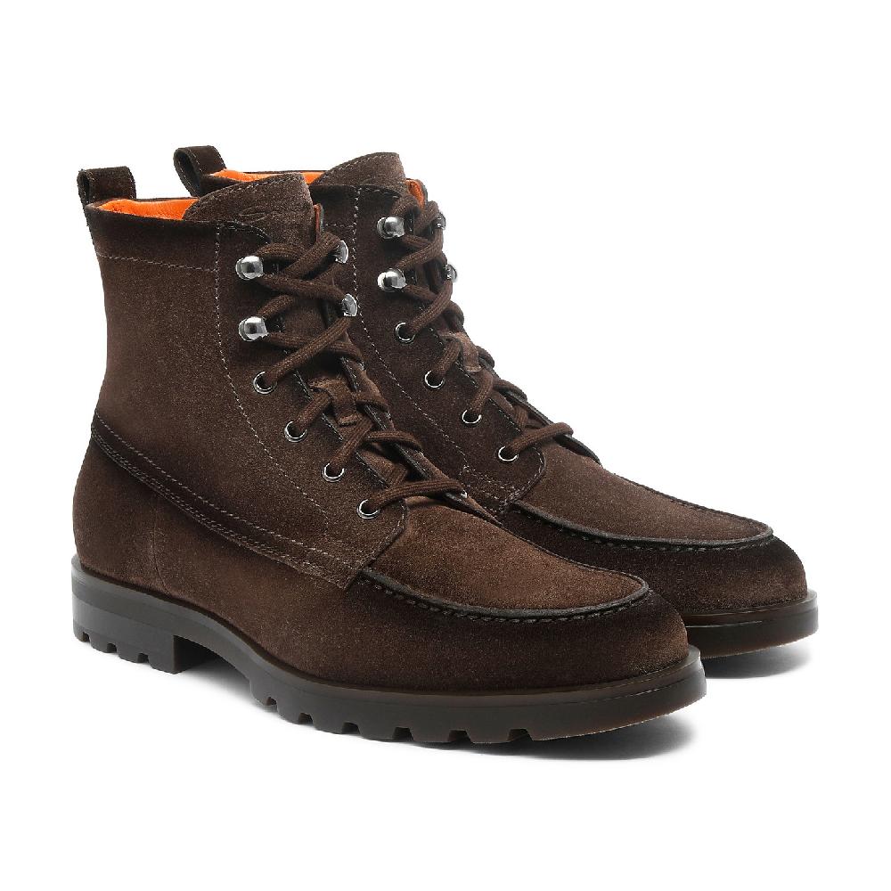 Santoni Stivaletto da uomo in suede testa di moro Fino Al -60%