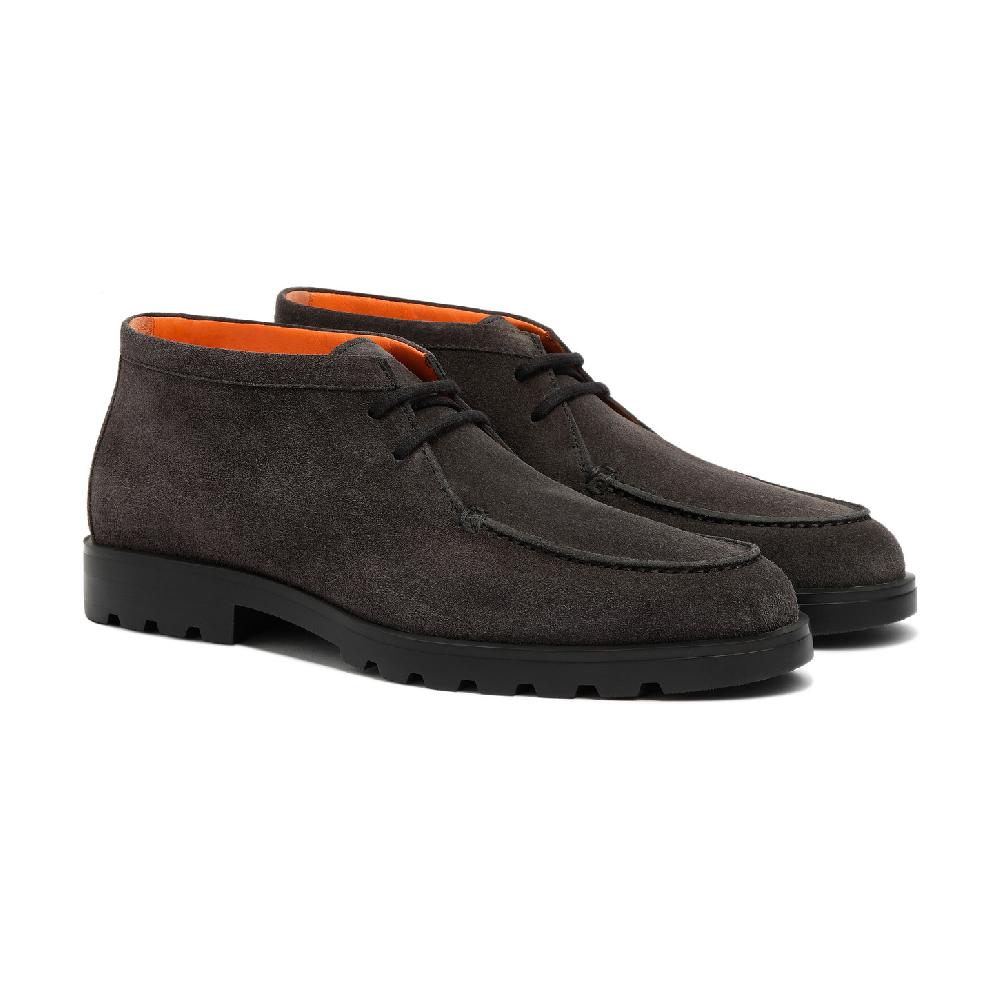 Santoni Stivaletto desert da uomo in suede grigio Shopping Online