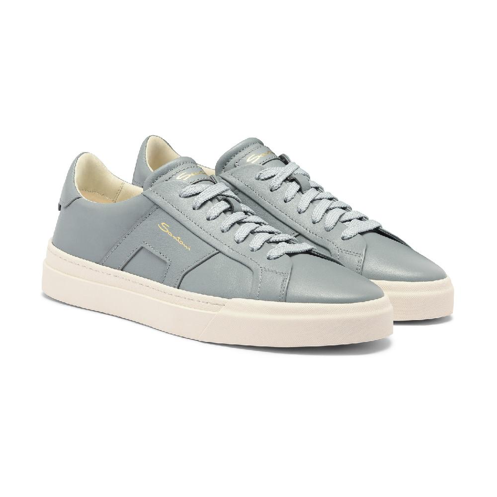 Santoni Double Buckle Sneaker da uomo in pelle azzurra Fino al 60% di sconto