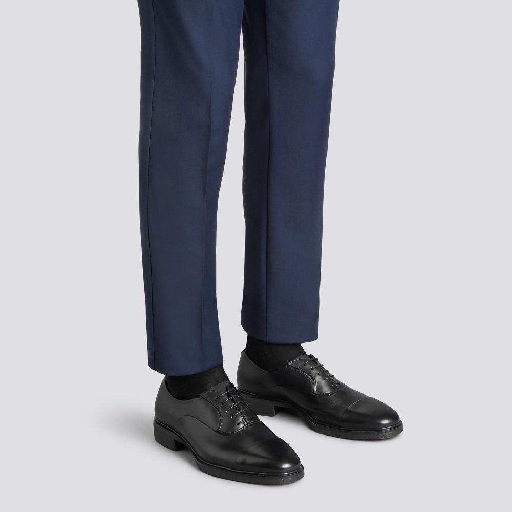 Santoni Stringata Easy da uomo in pelle nera Saldi