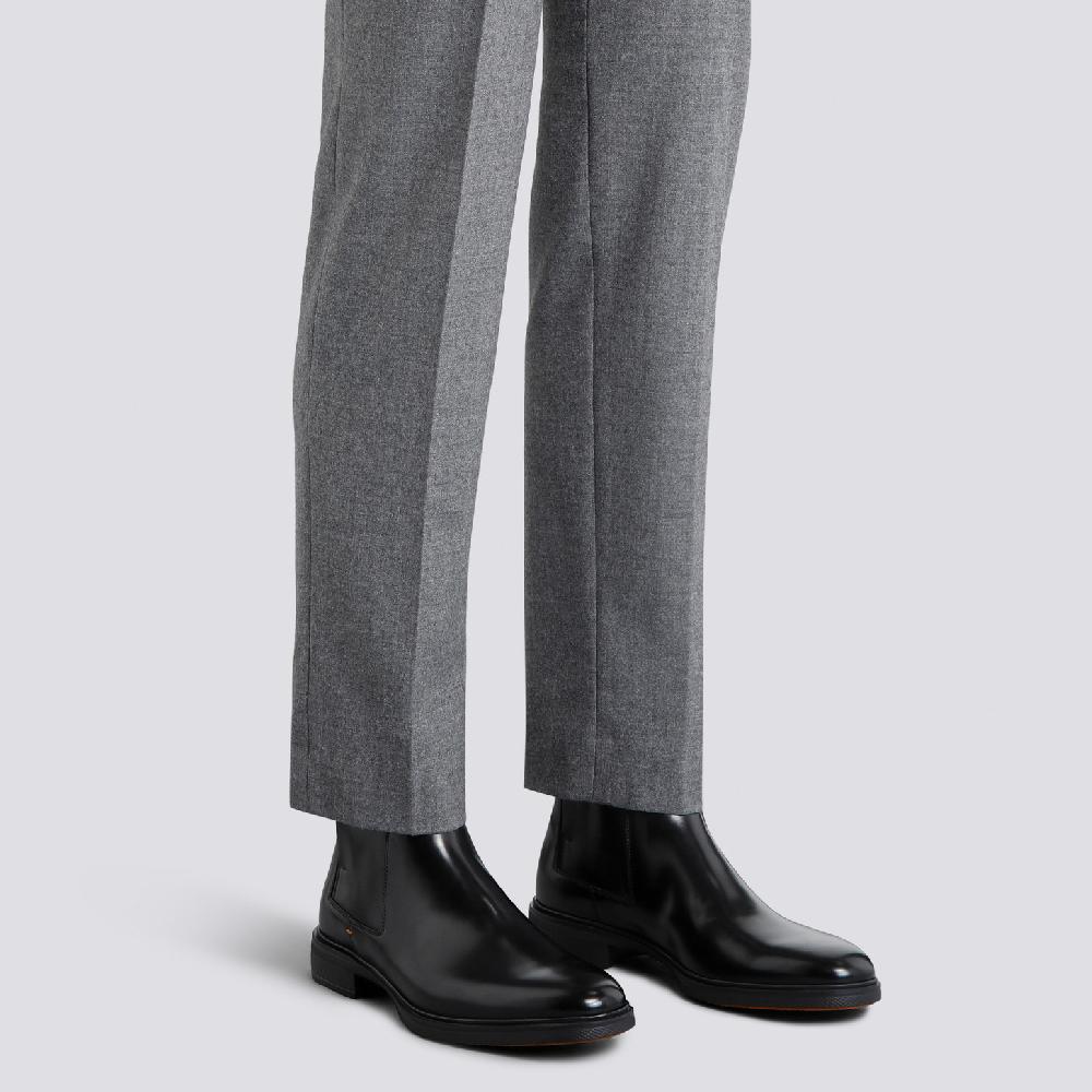 Santoni Stivaletto Easy da uomo in pelle nera Offerte