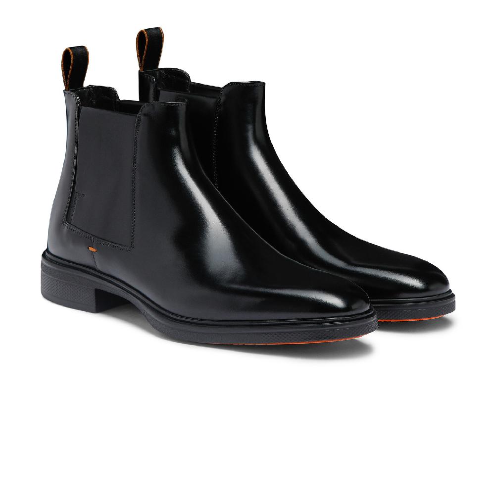 Santoni Stivaletto Easy da uomo in pelle nera Offerte