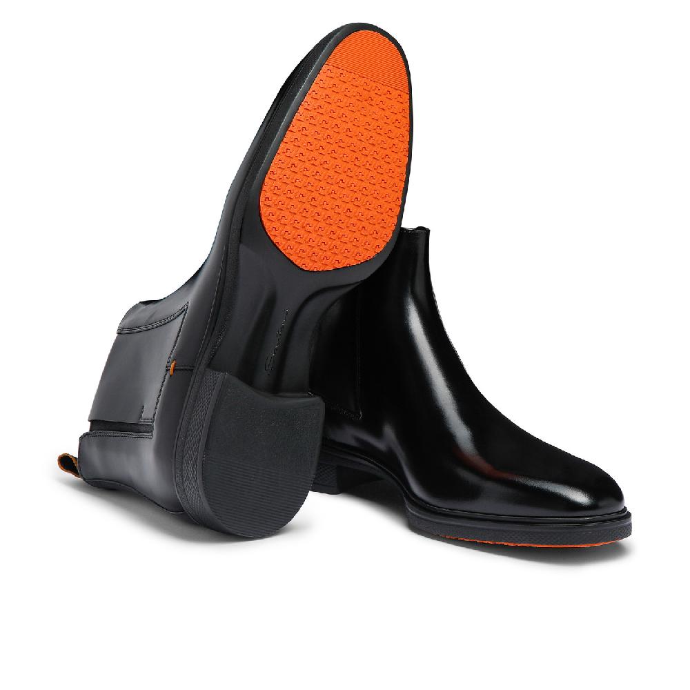 Santoni Stivaletto Easy da uomo in pelle nera Offerte