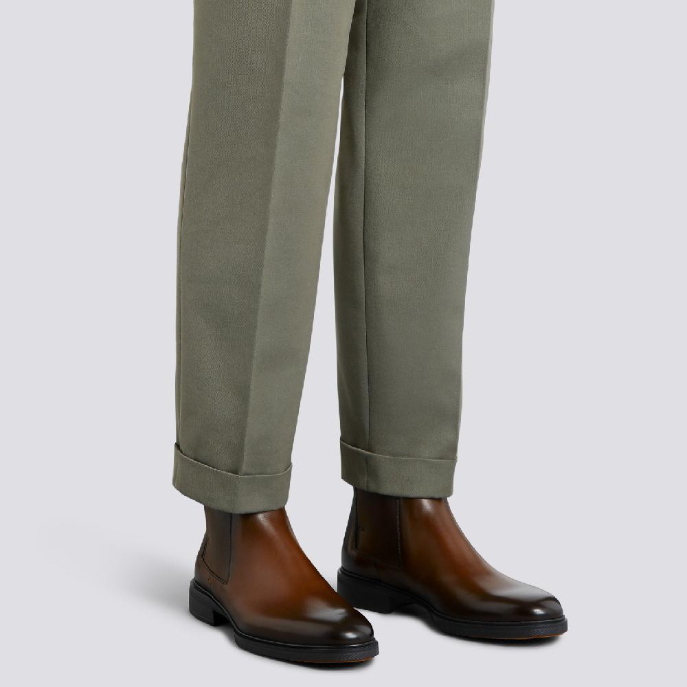 Santoni Stivaletto Easy da uomo in pelle testa di moro Hotsell