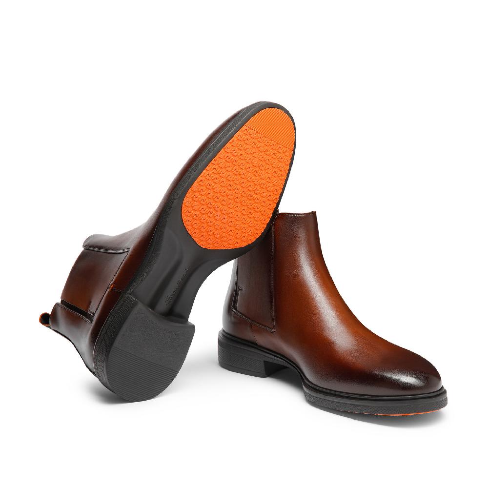 Santoni Stivaletto Easy da uomo in pelle testa di moro Hotsell