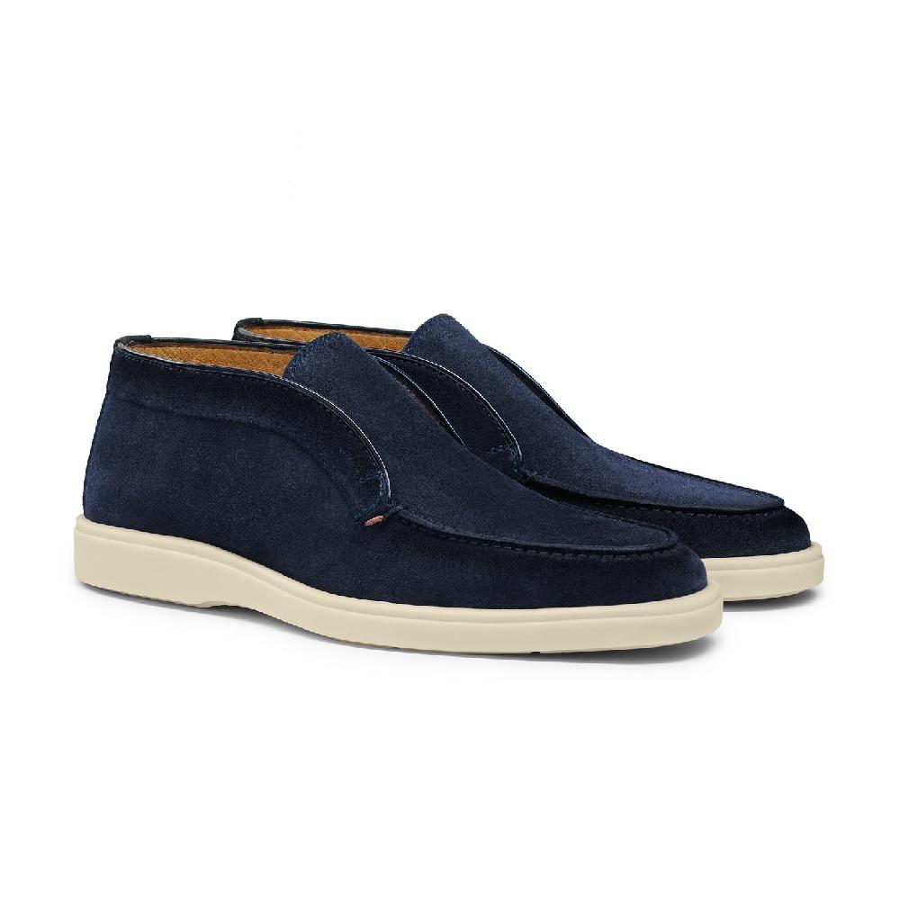Santoni Stivaletto desert da uomo in suede blu Pezzi Unici
