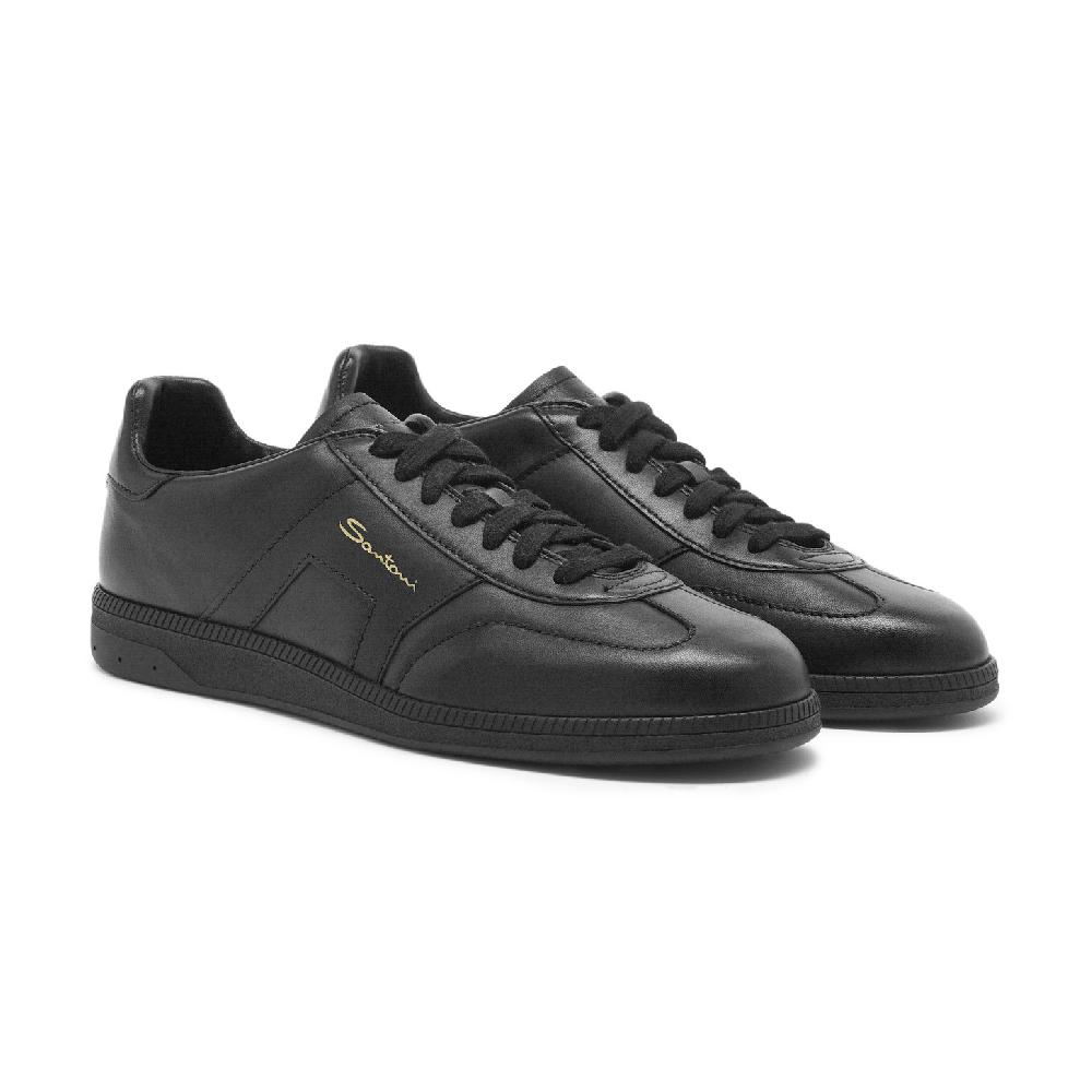 Santoni Sneaker DBS Oly da uomo in pelle nera Vendite Flash