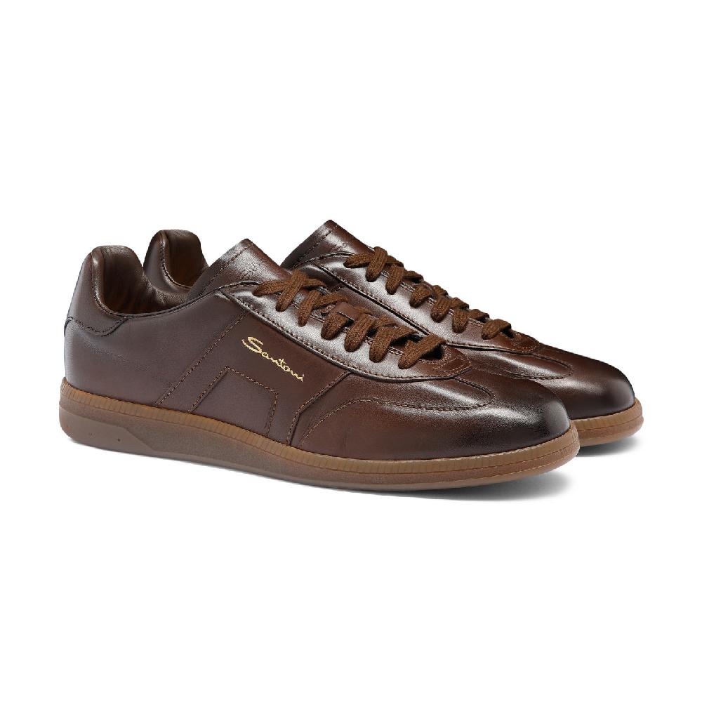 Santoni Sneaker DBS Oly da uomo in pelle testa di moro Negozio