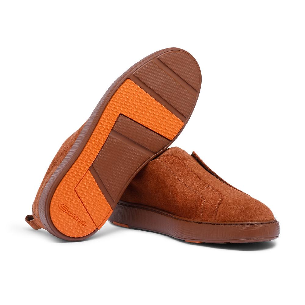 Santoni Sneaker slip-on da uomo in suede marrone Italia