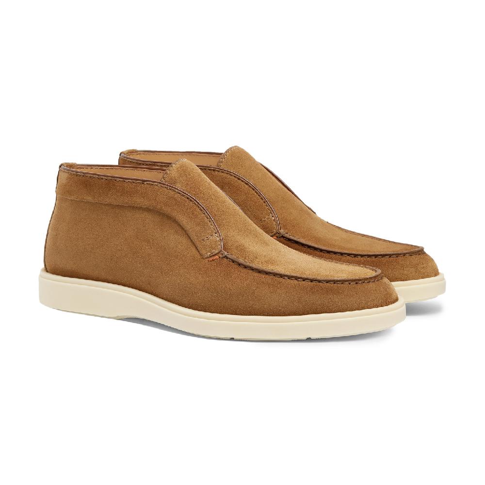 Santoni Stivaletto desert da uomo in suede marrone Promozione