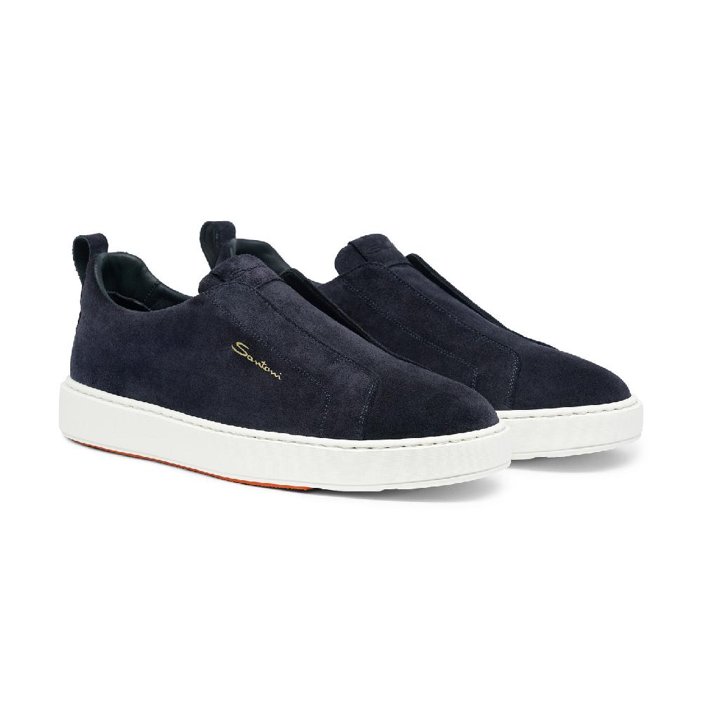 Santoni Sneaker slip-on da uomo in suede blu Fino Al -60%