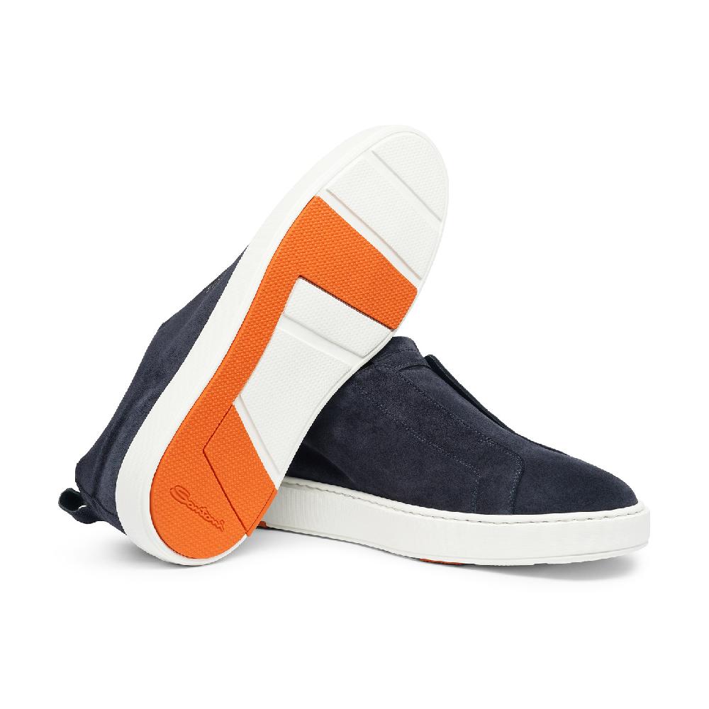 Santoni Sneaker slip-on da uomo in suede blu Fino Al -60%