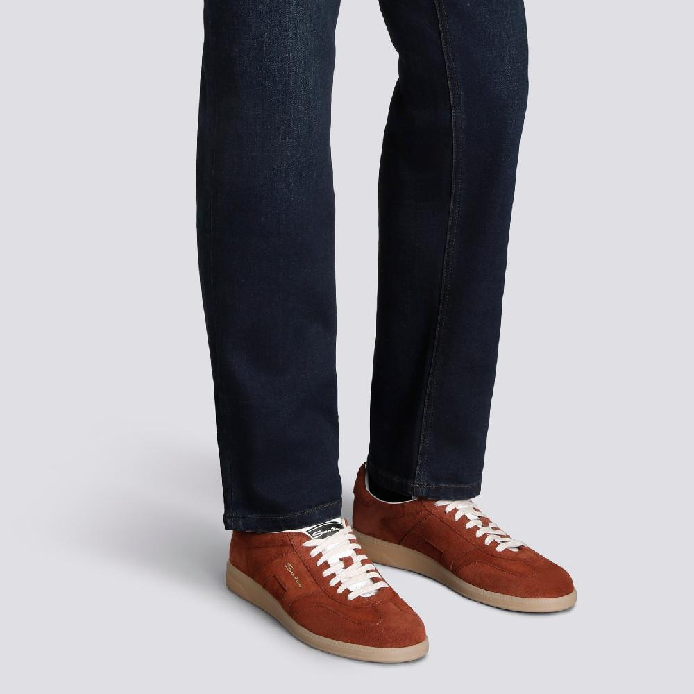 Santoni Sneaker DBS Oly da uomo in suede marrone Vendita Economica