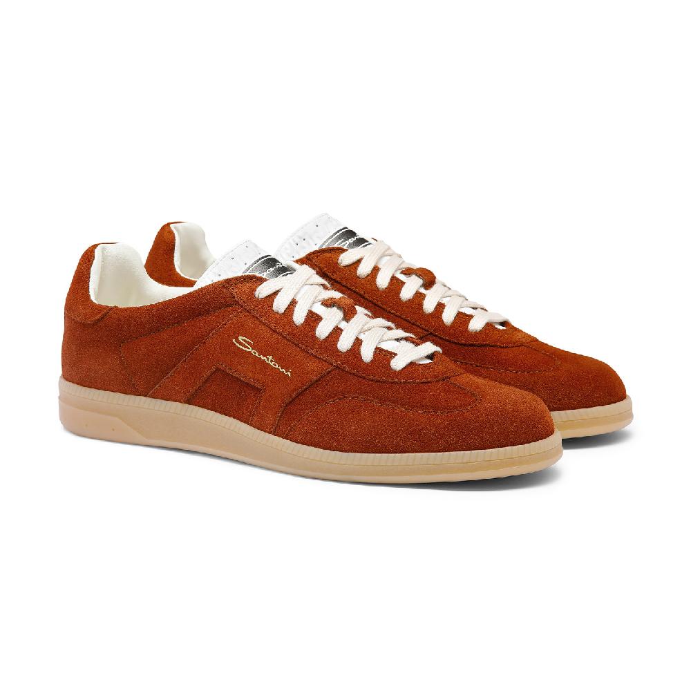 Santoni Sneaker DBS Oly da uomo in suede marrone Vendita Economica