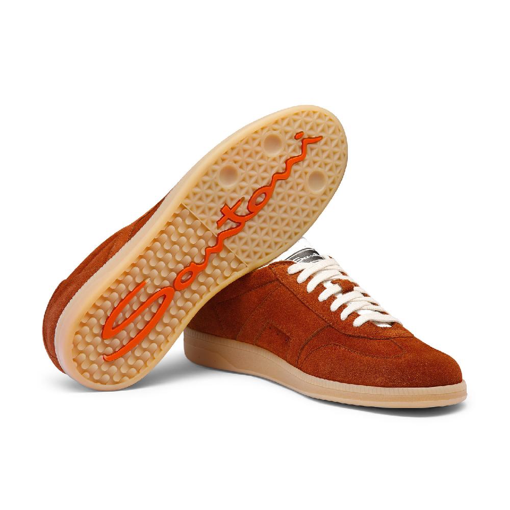 Santoni Sneaker DBS Oly da uomo in suede marrone Vendita Economica