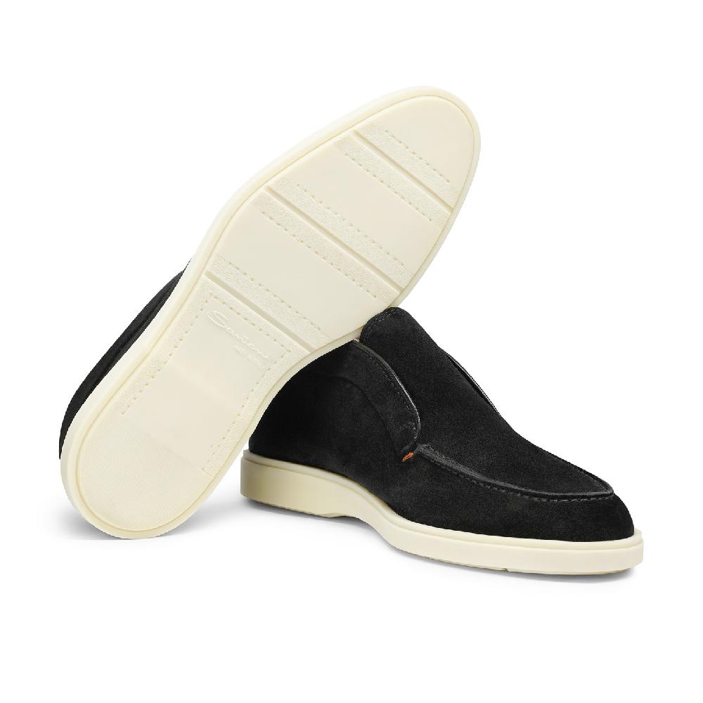 Santoni Stivaletto desert da uomo in suede nero Nuova