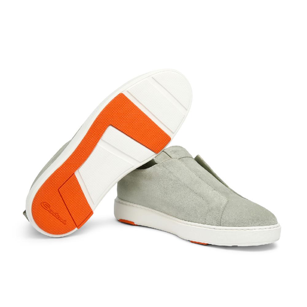 Santoni Sneaker slip-on da uomo in suede verde 2025