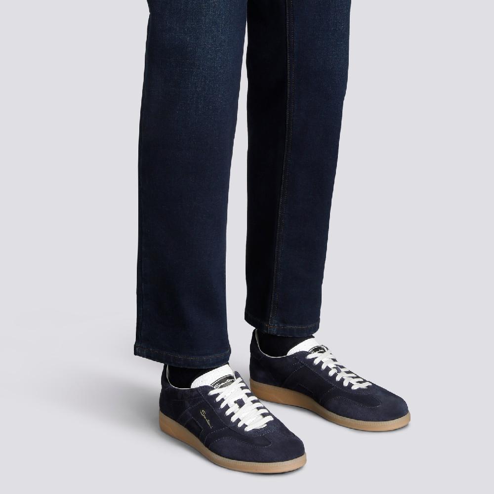 Santoni DBS Oly sneaker da uomo in suede blu Fino Al -60%