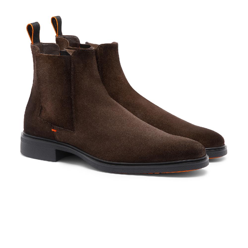 Santoni Stivaletto Easy da uomo in suede testa di moro Online