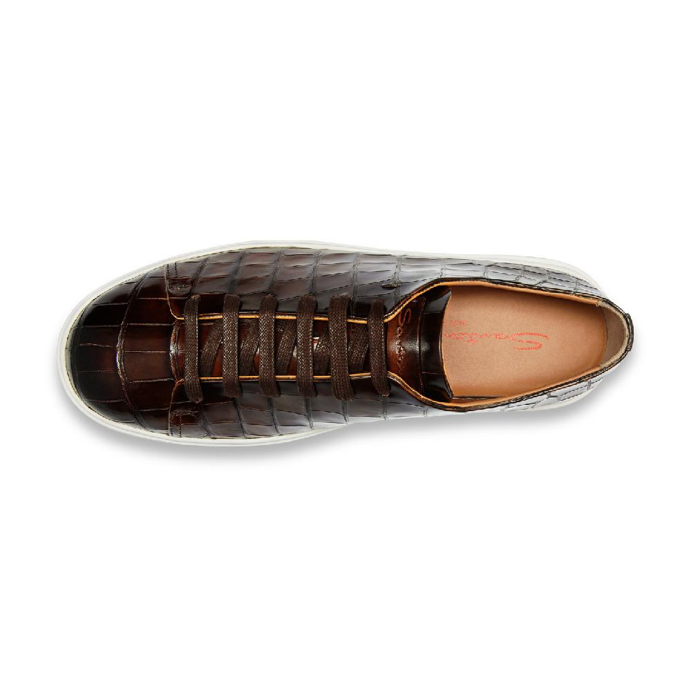 Santoni Sneaker da uomo in alligatore testa di moro Affare Del Giorno