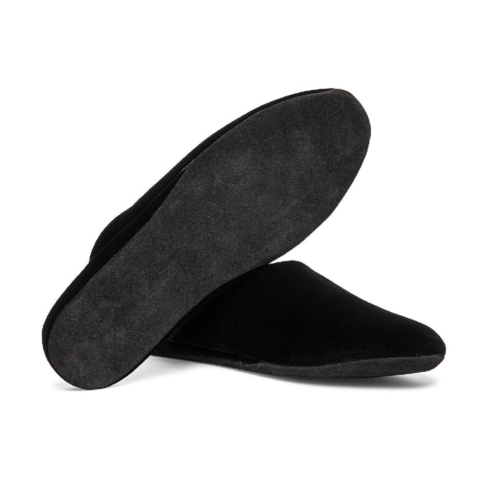 Santoni Pantofola da uomo in velluto nero Nuova