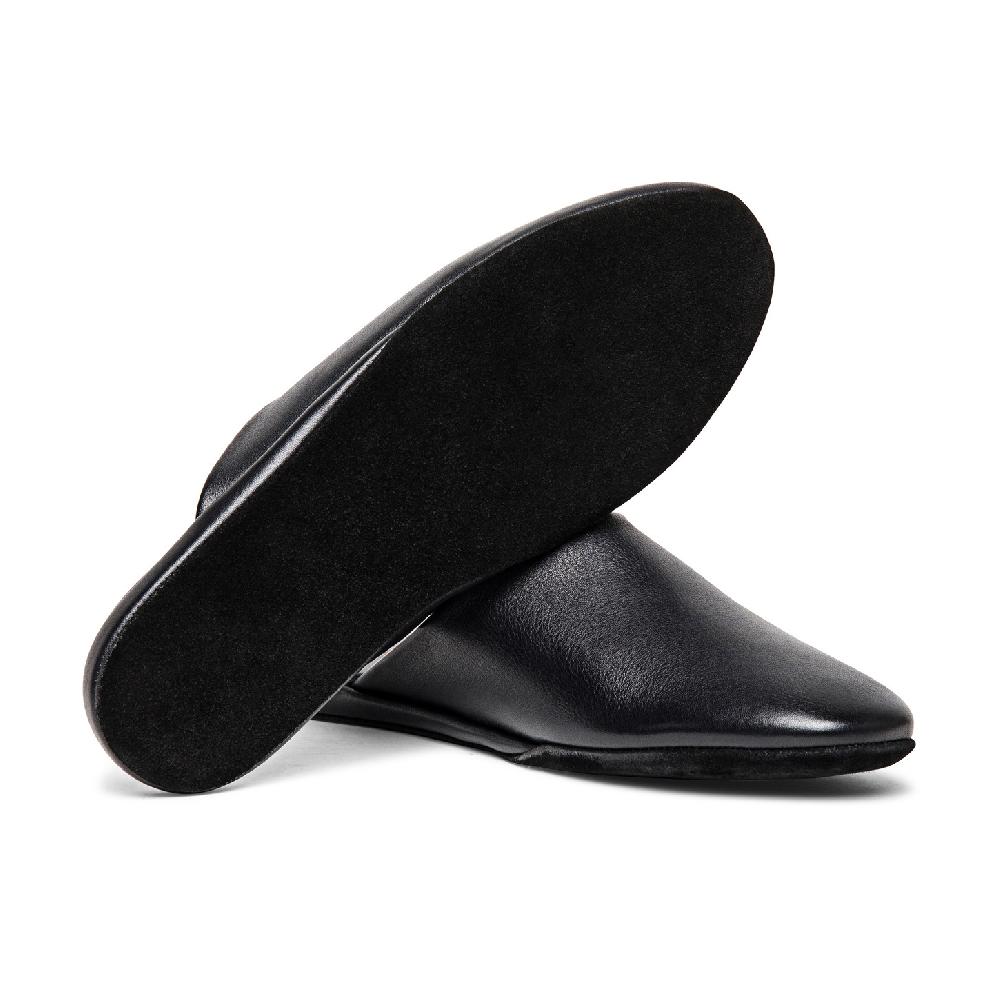 Santoni Pantofola da uomo in pelle nera 2025