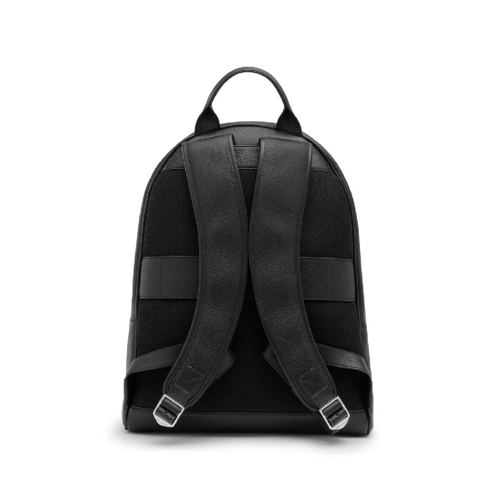 Santoni Zaino in pelle bottalata nera Qualità