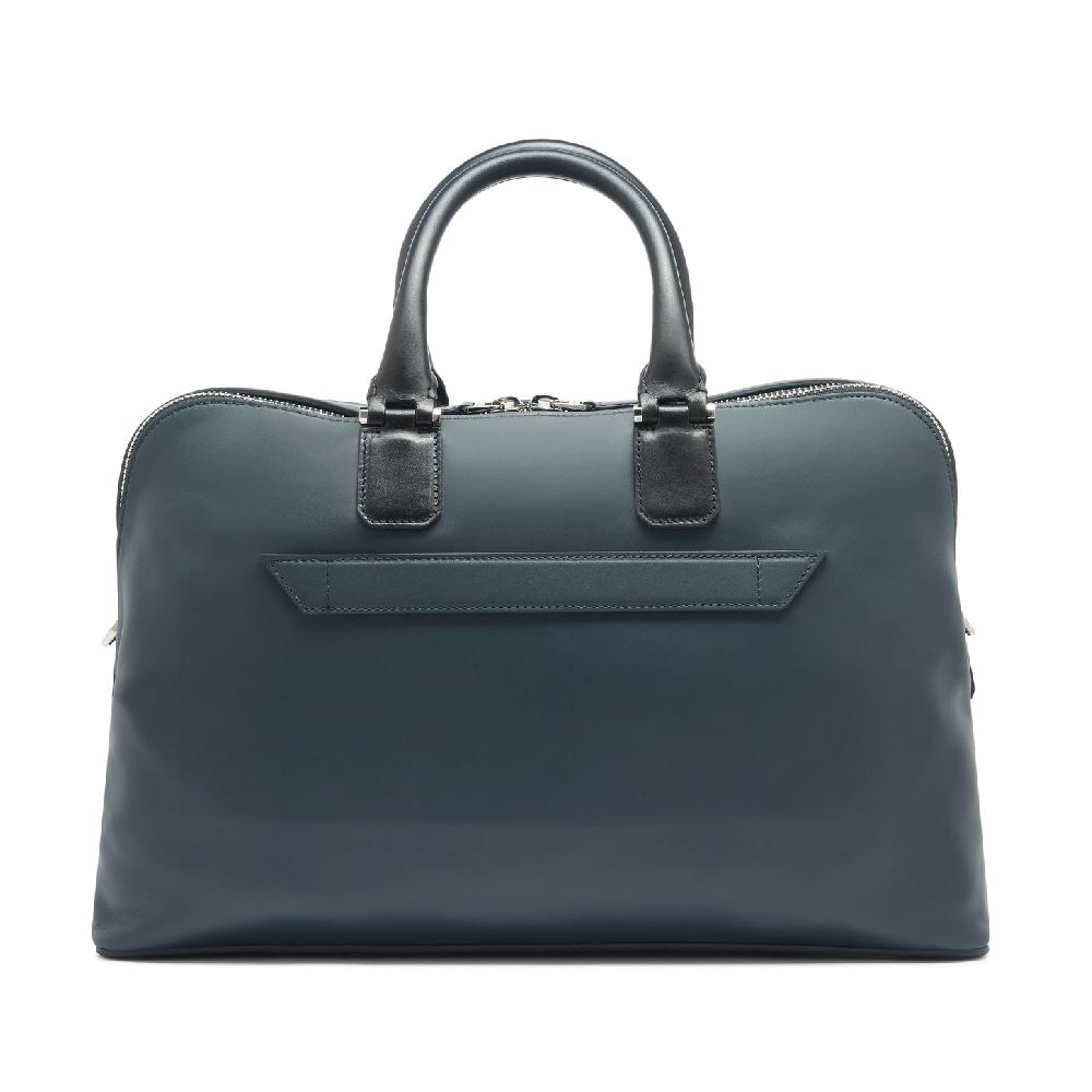 Santoni Borsa porta pc in pelle blu Negozi Online