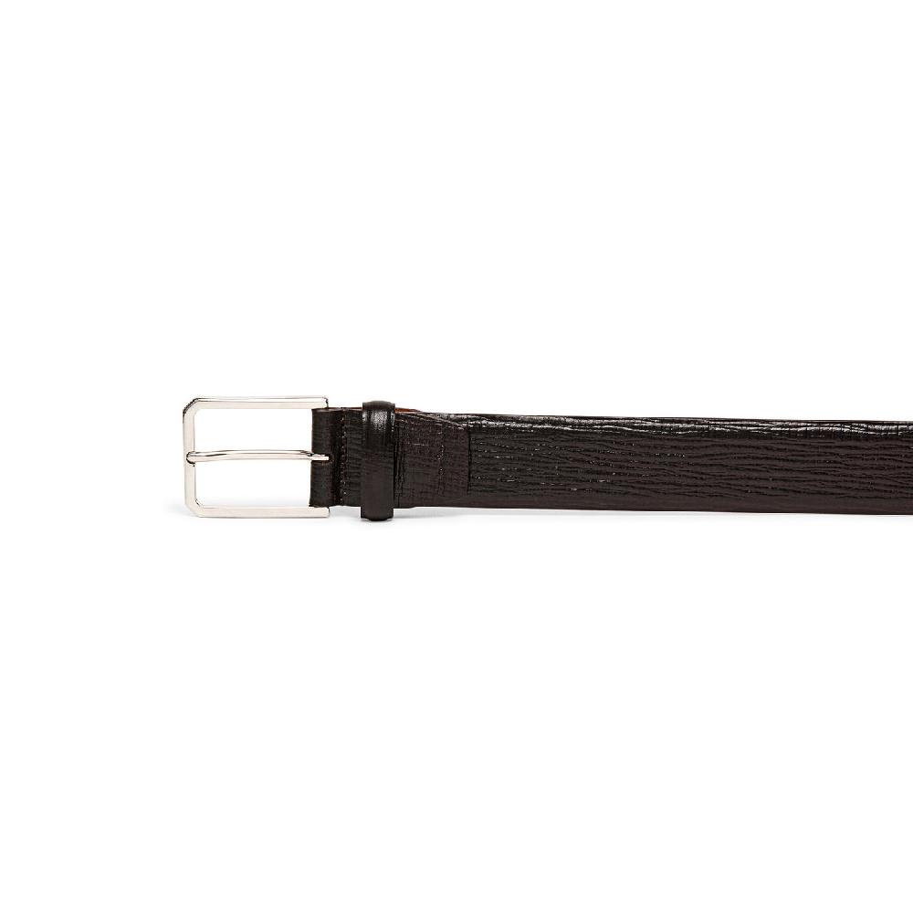 Santoni Cintura regolabile da uomo in pelle stampata marrone Prezzo Ridotto
