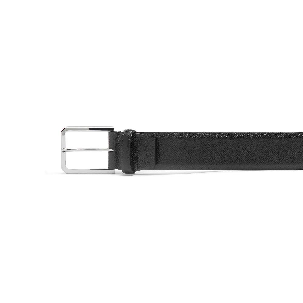 Santoni Cintura regolabile in saffiano nero Saldi Di Fabbrica