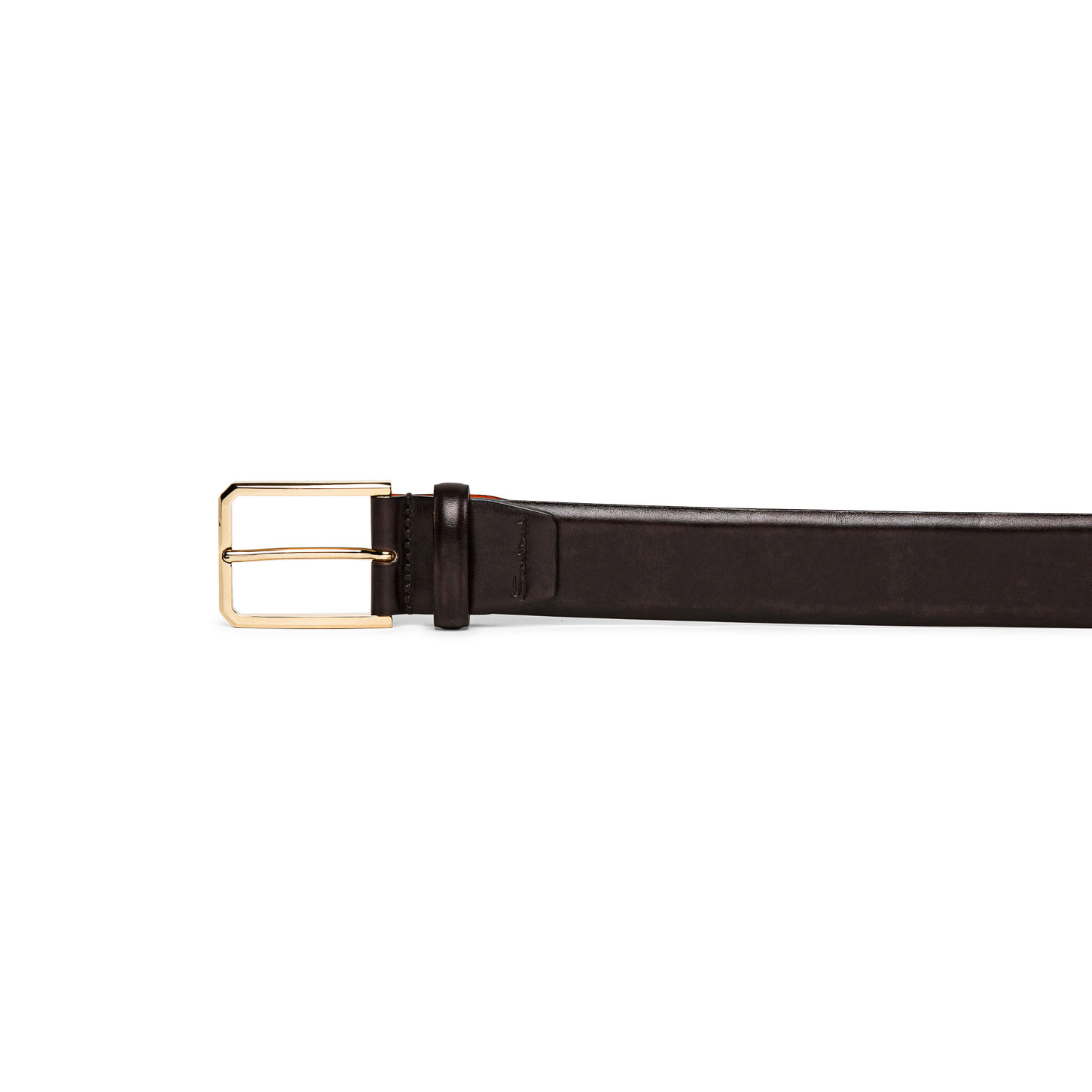 Santoni Cintura regolabile da uomo in pelle anticata marrone Vendite Flash