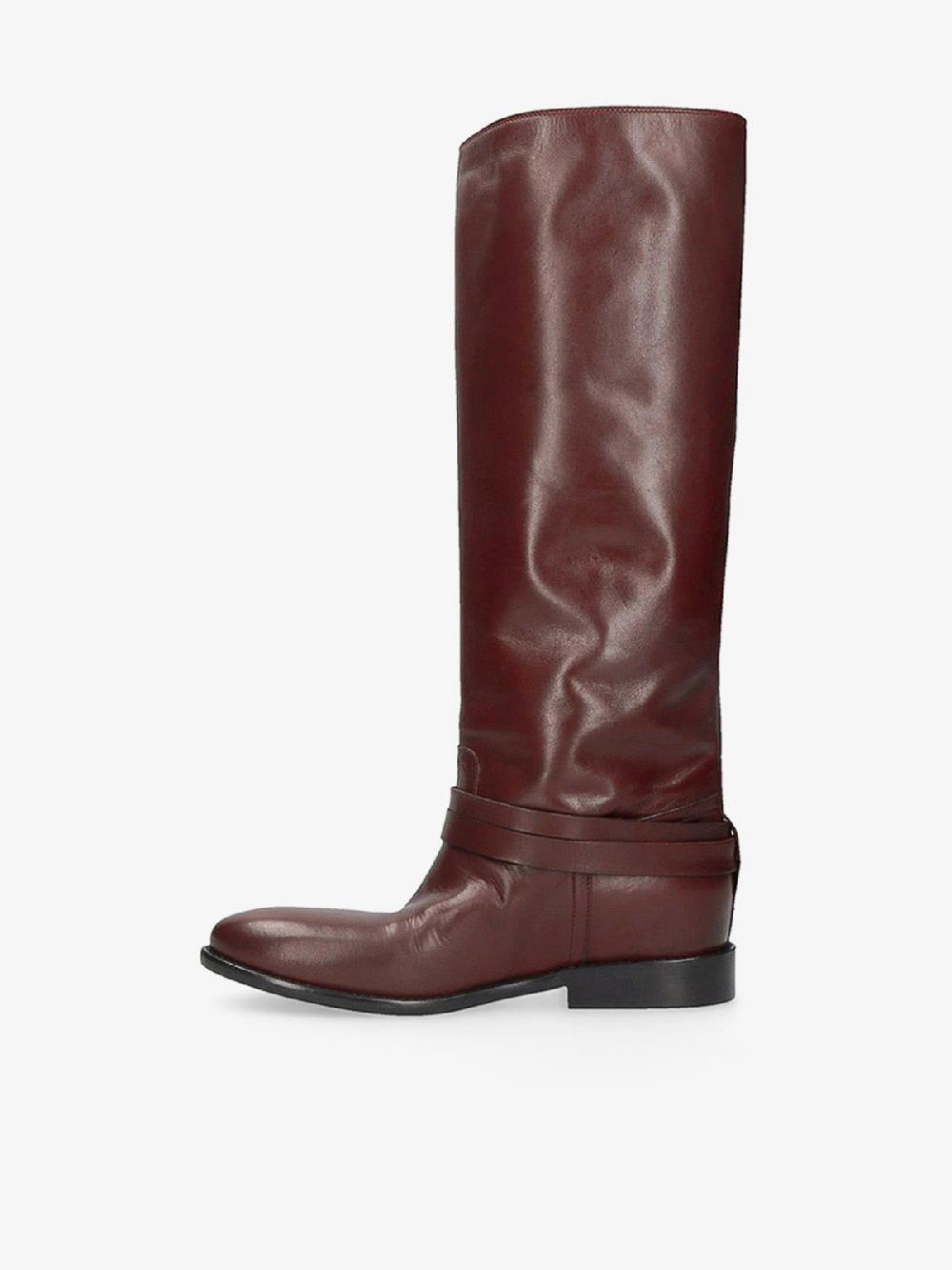 Strategia REINS STIVALE TEXANO IN PELLE BORDEAUX Pezzi Unici