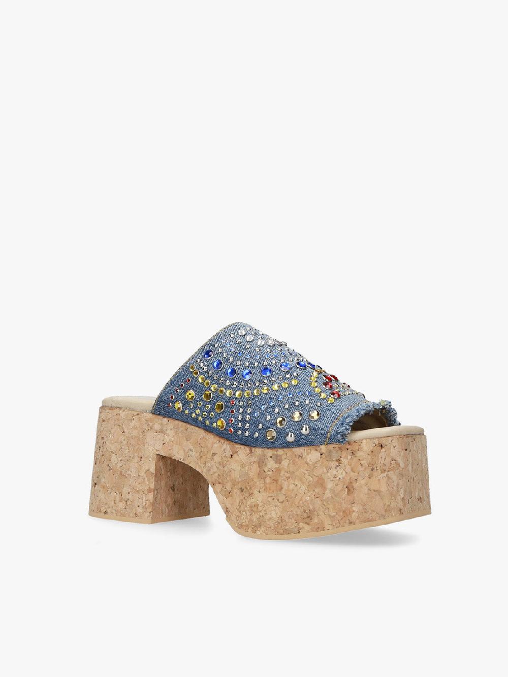 Strategia Sandalo Denim Blue In Saldo