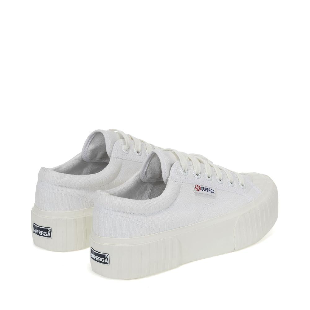 Superga 2631 STRIPE PLATFORMWHITE-WHITE AVORIO Offerta