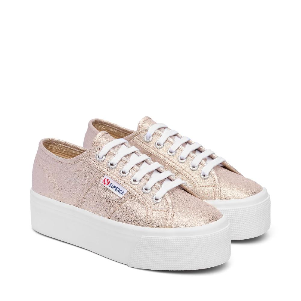 Superga 2790 PLATFORM LAMEPALE GOLD Nuova