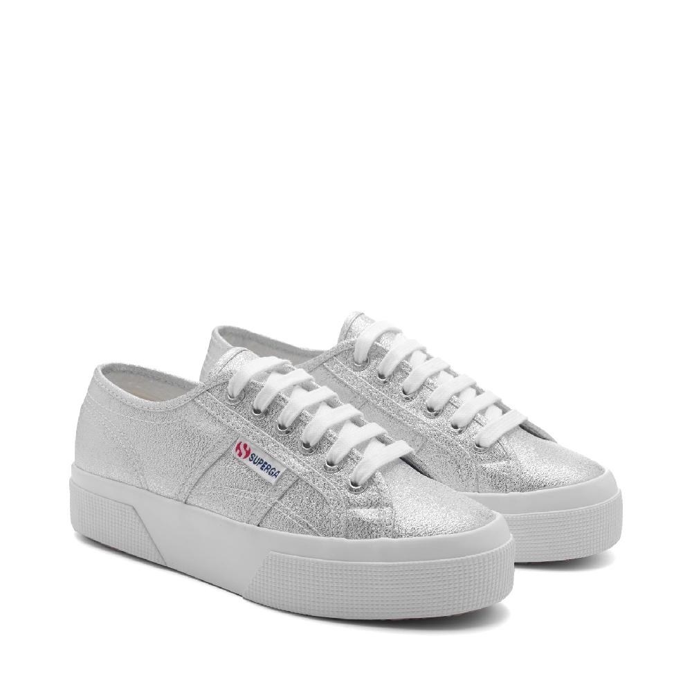 Superga 2740 PLATFORM LAMEGREY SILVER Moda