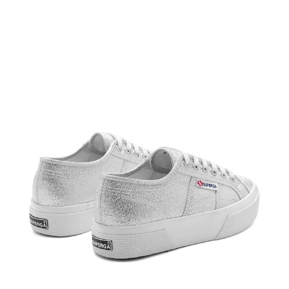 Superga 2740 PLATFORM LAMEGREY SILVER Moda