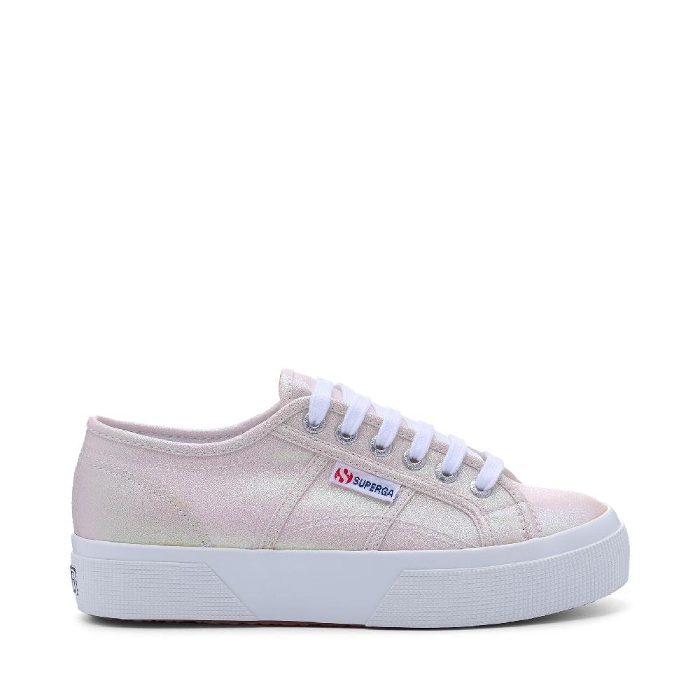 Superga 2740 PLATFORM LAMEBEIGE LT IRIDESCENT Italy