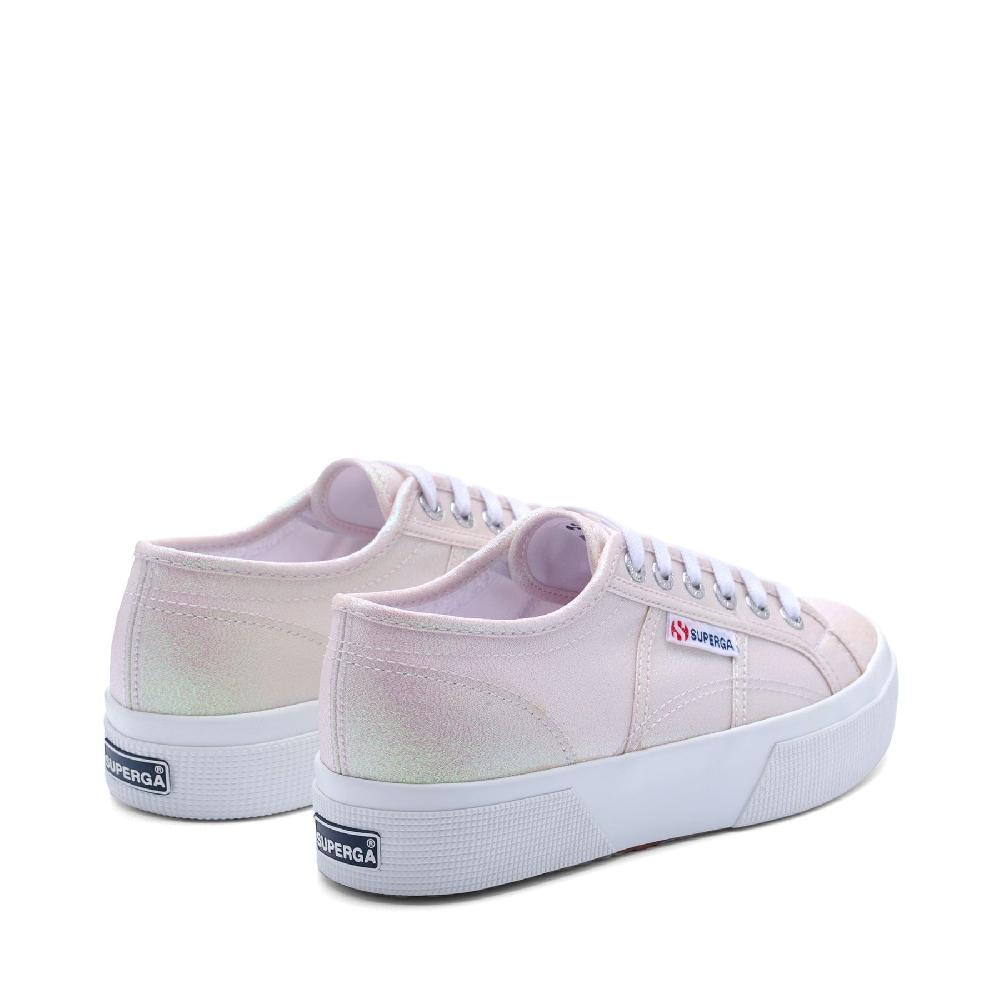 Superga 2740 PLATFORM LAMEBEIGE LT IRIDESCENT Italy