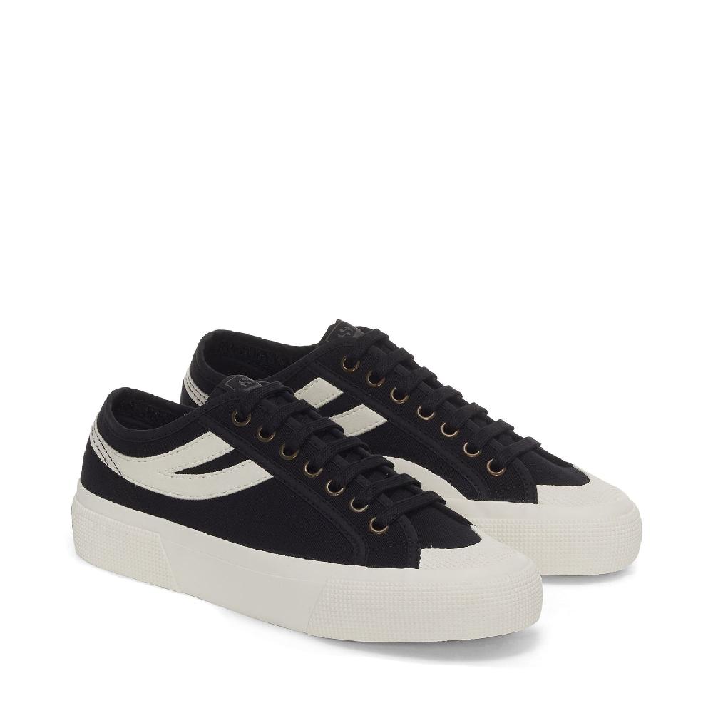 Superga 2750 PANATTA 3.0BLACK-WHITE AVORIO Prezzo Ridotto